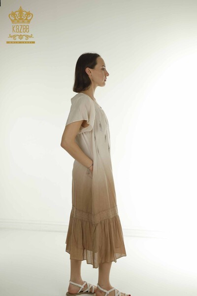 Kazee - Платье женское оптом с вышивкой из норки - 2281 | КАZЕЕ (1)