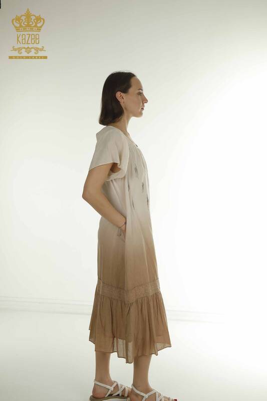 Платье женское оптом с вышивкой из норки - 2281 | КАZЕЕ