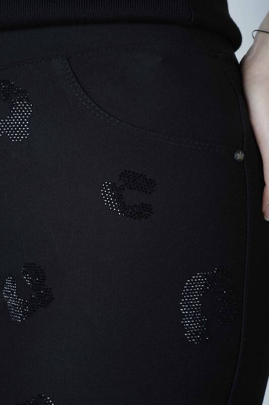 Pantalon À Motifs Pois Noir - 3767 | KAZEE (Lot de 4 42-44-46-48)