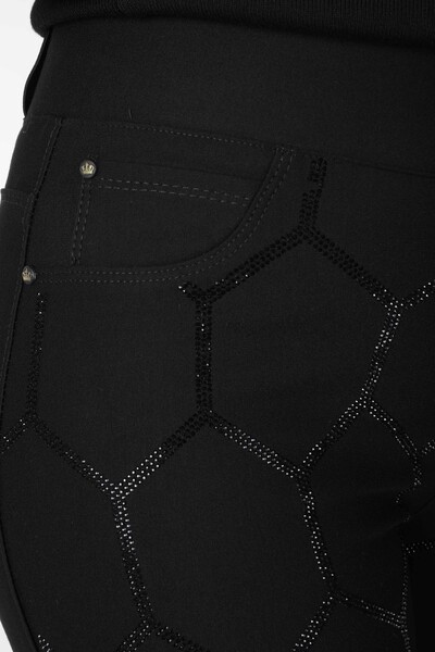 Pantalon À Motifs Noir - 3746 | KAZEE (Lot de 4 42-44-46-48) - Thumbnail