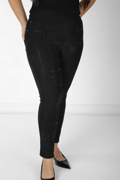 Pantalon À Motifs Noir - 3772 | KAZEE (Lot de 4 42-44-46-48) - Thumbnail