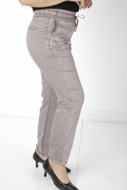 Pantalon à Nouer Détail Marron - 3540 | KAZEE (Lot de 4 36-38-40-42)