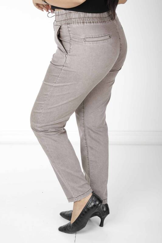 Pantalon à Nouer Détail Marron - 3540 | KAZEE (Lot de 4 36-38-40-42)