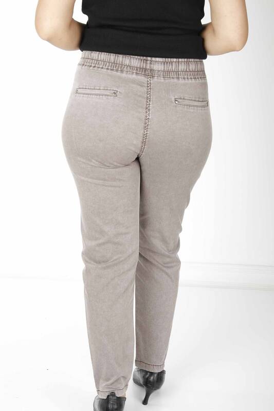 Pantalon à Nouer Détail Marron - 3540 | KAZEE (Lot de 4 36-38-40-42)