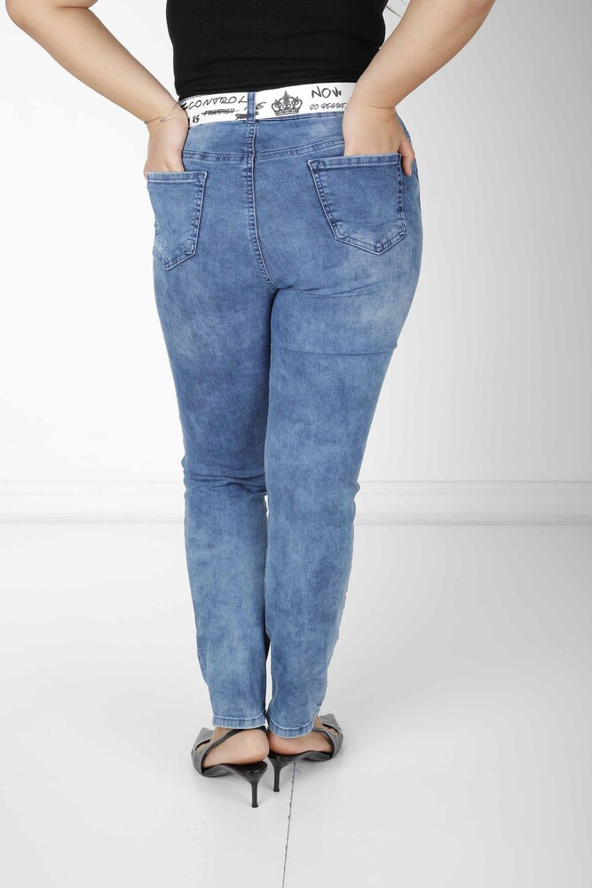 Pantalon Bleu avec Lettrage - 3693 | KAZEE (Lot de 4 42-44-46-48) - 7