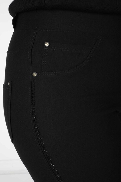 Pantalon Pierre Brodée Noir - 3749 | KAZEE (Lot de 4 42-44-46-48) - Thumbnail