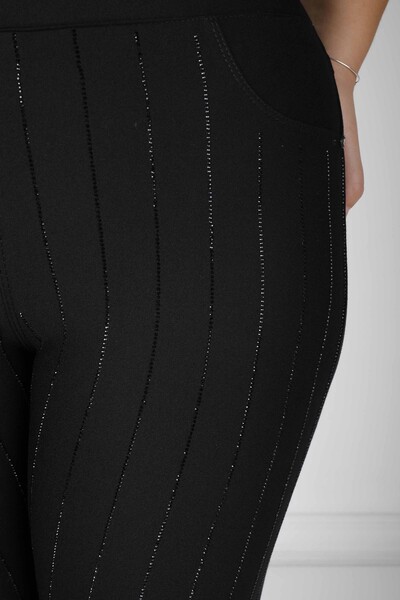 Pantalon Brodé Pierre Noir - 3781 | KAZEE (Lot de 4 42-44-46-48) - Thumbnail