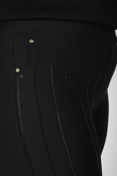 Pantalon Brodé Pierre Noir - 3781 | KAZEE (Lot de 4 42-44-46-48) - Thumbnail