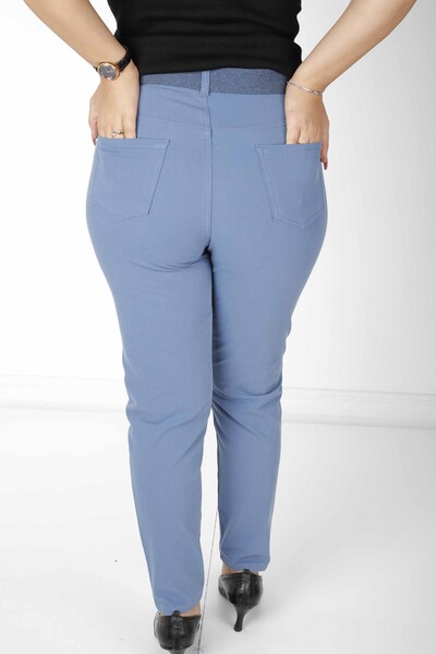 Pantalon Ceinture Détail Indigo - 3684 | KAZEE (Lot de 4 42-44-46-48) - Thumbnail