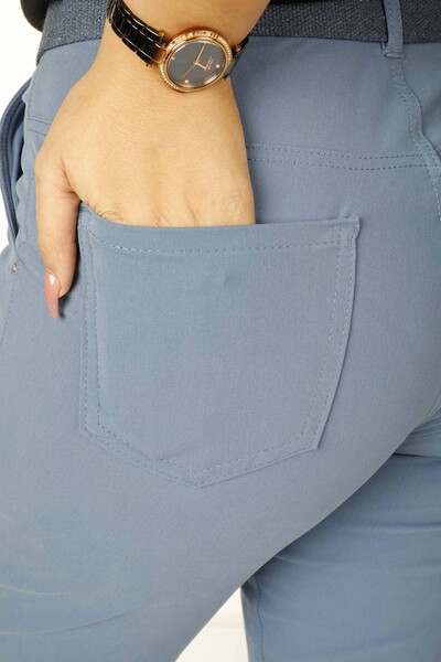 Pantalon Ceinture Détail Indigo - 3684 | KAZEE (Lot de 4 42-44-46-48) - Thumbnail