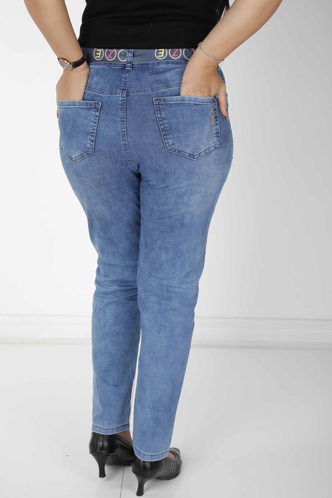 Pantalon Ceinture Détaillée Bleu - 3682 | KAZEE (Lot de 4 36-38-40-42) - 7