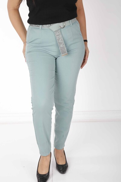 Pantalon Ceinture Détail Menthe - 3684 | KAZEE (Lot de 4 42-44-46-48) - Thumbnail