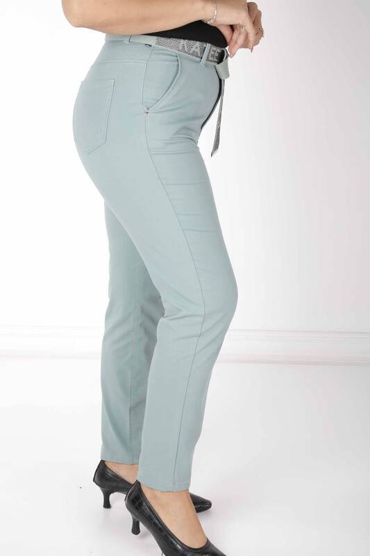 Pantalon Ceinture Détail Menthe - 3684 | KAZEE (Lot de 4 42-44-46-48)