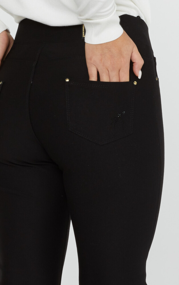 Pantalón Cintura Elástica Negro - 3202 | KAZEE (Juego de 4 36-38-40-42) - 5