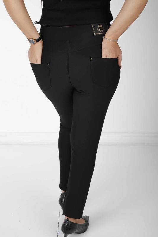 Pantalón Negro con Piedras de Colores - 3768 | KAZEE (Juego de 4 42-44-46-48)