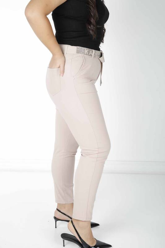 Pantalon Détail Pierre Beige - 3685 | KAZEE (Lot de 4 36-38-40-42)