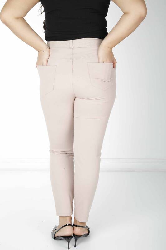 Pantalon Détail Pierre Beige - 3685 | KAZEE (Lot de 4 36-38-40-42)