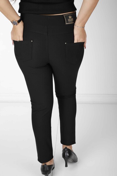 Pantalon Fleuri Noir - 3747 | KAZEE (Lot de 4 42-44-46-48) - Thumbnail