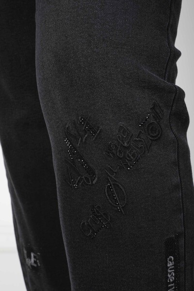 Pantalón Negro con Detalle Texto - 3782 | KAZEE (Juego de 5 42-44-46-48-50) - 6