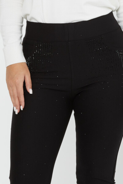 Pantalón Negro con Piedras - 3758 | KAZEE (Juego de 4 42-44-46-48) - 3