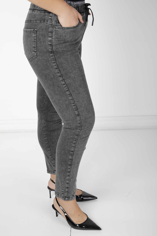 Pantalon Noir avec Détail Texte - 3704 | KAZEE (Lot de 4 42-44-46-48) - 3