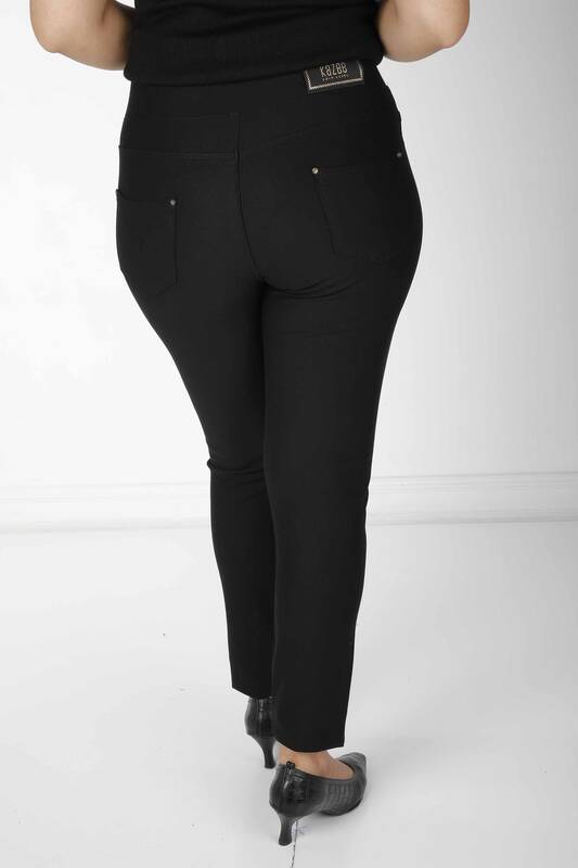 Pantalón Piedra Bordada Negro - 3749 | KAZEE (Juego de 4 42-44-46-48)