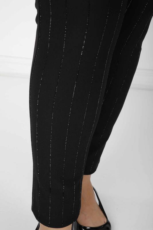 Pantalón Bordado Piedra Negro - 3781 | KAZEE (Juego de 4 42-44-46-48)