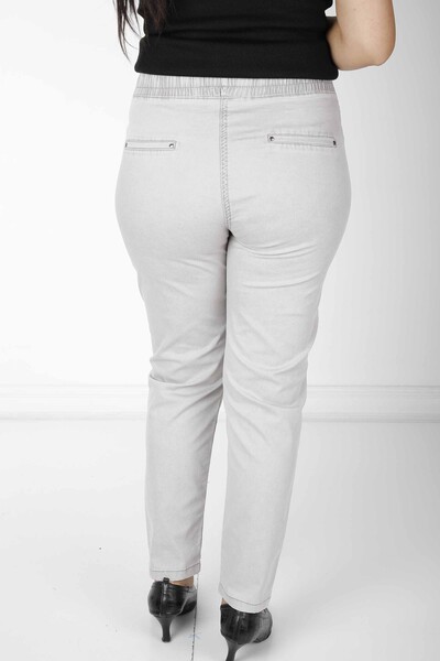 Pantalon Pierre Brodée Gris Clair - 3502 | KAZEE (Lot de 4 42-44-46-48) - Thumbnail