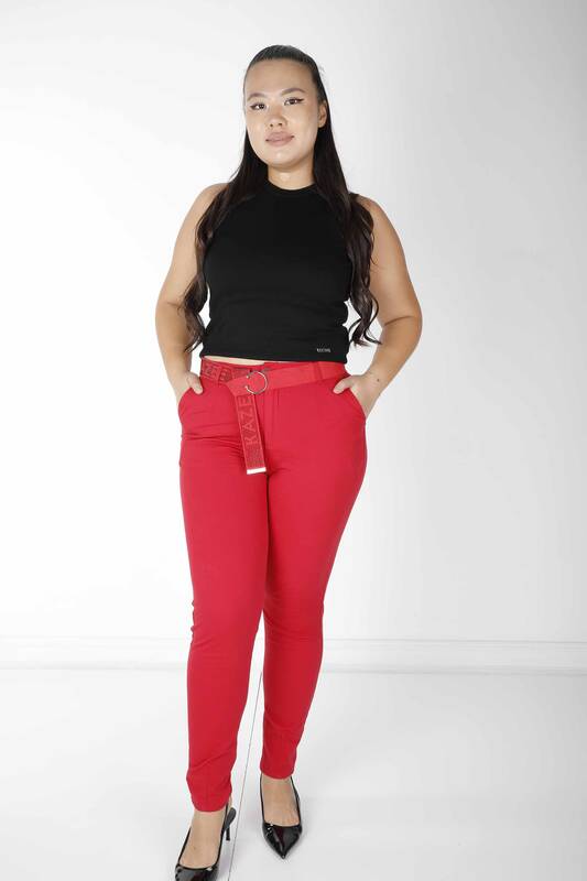 Pantalon Poche Détaillée Rouge - 3498 | KAZEE (Lot de 4 36-38-40-42)