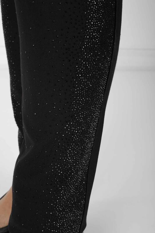 Pantalon Stoned noir avec taille élastique - 3764 | KAZEE (Lot de 4 42-44-46-48)