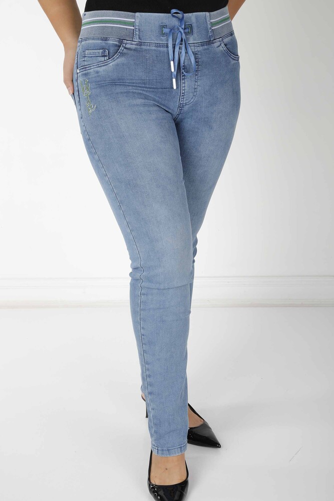 Pantalon Taille Élastique Bleu - 4261 | KAZEE (Lot de 4 42-44-46-48) - 2