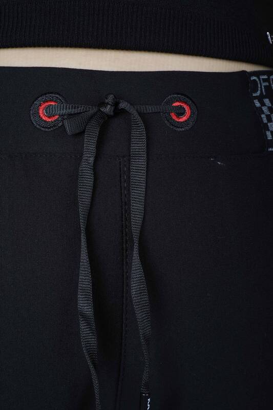 Pantalón Negro con Detalle Texto - 3643 | KAZEE (Juego de 4 42-44-46-48)