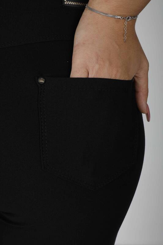 Pantaloni Buzunar Detaliat Negru - 3737 | KAZEE (Set de 4 36-38-40-42)