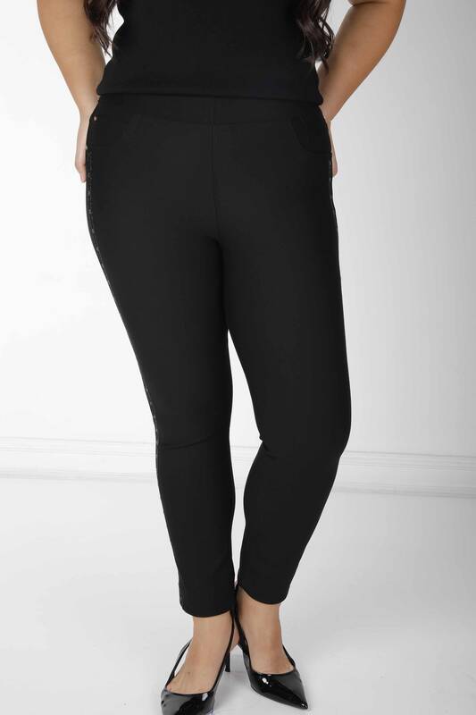 Pantaloni Buzunar Detaliat Negru - 3741 | KAZEE (Set de 4 36-38-40-42)