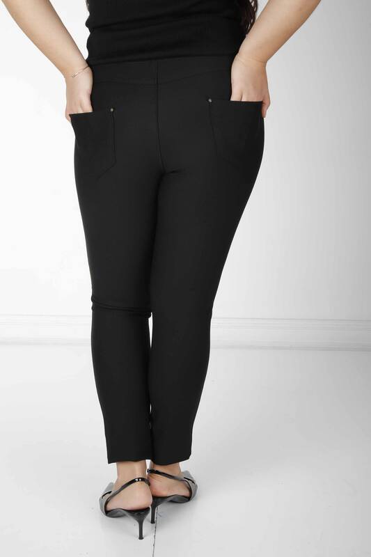 Pantaloni Buzunar Detaliat Negru - 3741 | KAZEE (Set de 4 36-38-40-42)