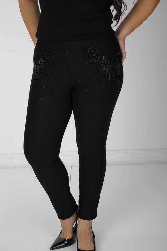 Pantaloni Buzunar Detaliat Negru - 3758 | KAZEE (Set de 4 42-44-46-48)