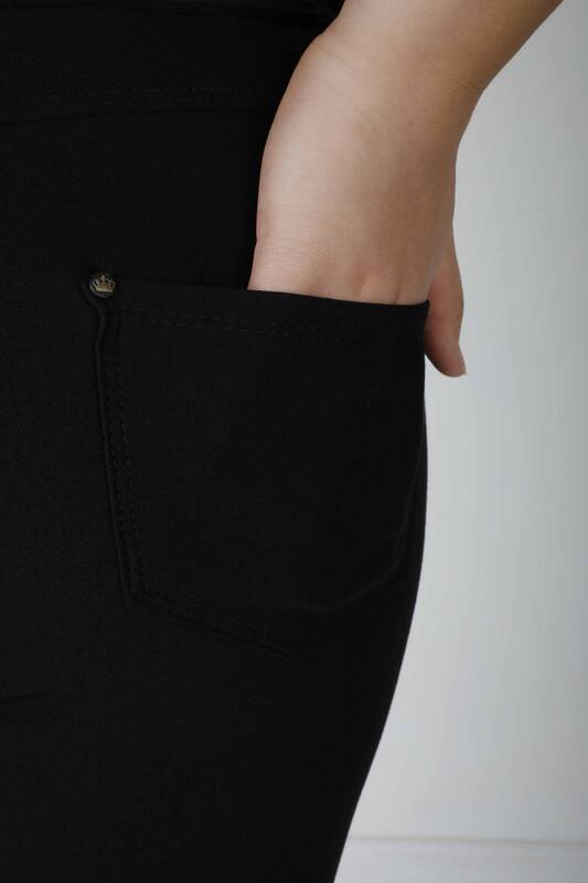 Pantaloni Buzunar Detaliat Negru - 3758 | KAZEE (Set de 4 42-44-46-48)