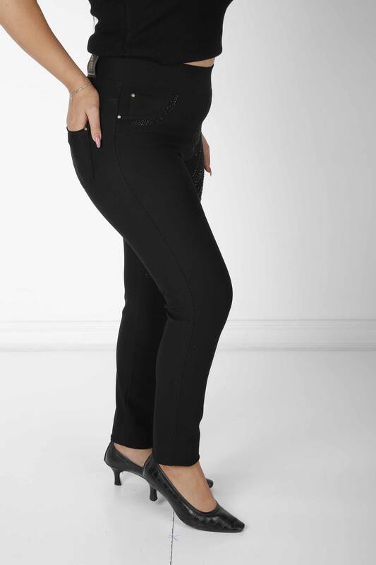 Pantaloni Buzunar Detaliat Negru - 3773 | KAZEE (Set de 4 42-44-46-48)