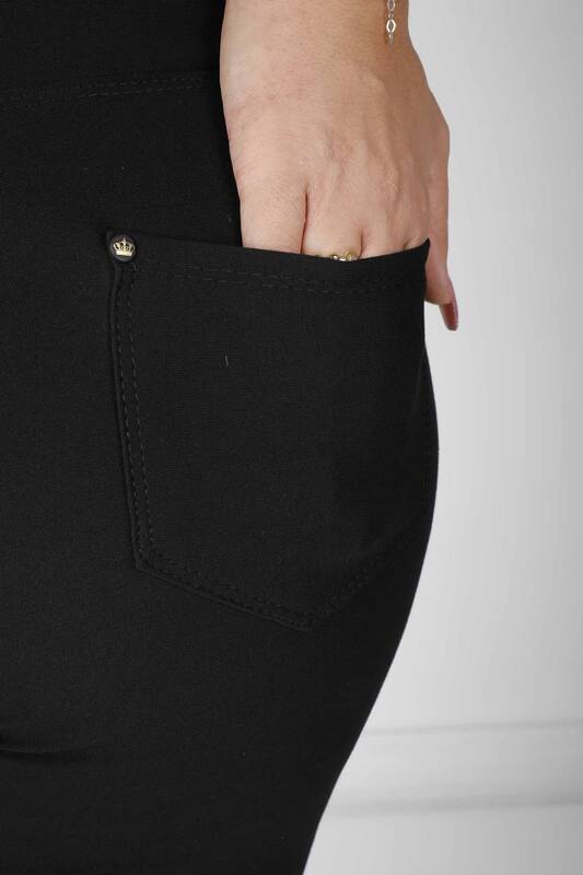 Pantaloni Buzunar Detaliat Negru - 3773 | KAZEE (Set de 4 42-44-46-48)