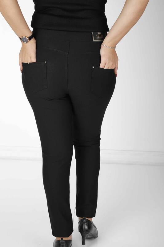 Pantaloni cu model negru - 3746 | KAZEE (Set de 4 42-44-46-48)