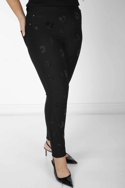 Pantaloni cu model negru - 3767 | KAZEE (Set de 4 42-44-46-48)