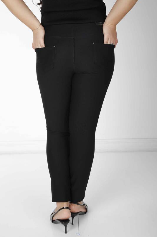 Pantaloni cu model negru - 3767 | KAZEE (Set de 4 42-44-46-48)