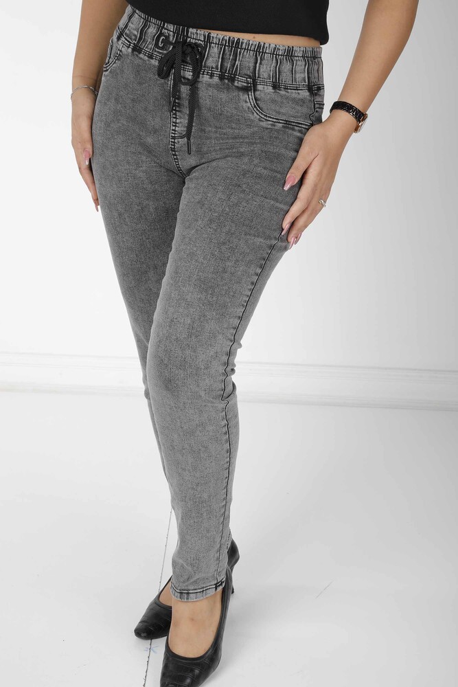 Pantaloni cu talie cravata negri - 3698 | KAZEE (Set de 4 42-44-46-48) - 2