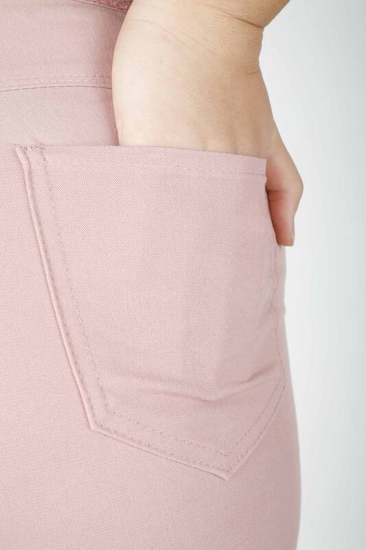 Pantaloni Curea Detaliat Dusty Rose - 3468 | KAZEE (Set de 4 42-44-46-48)