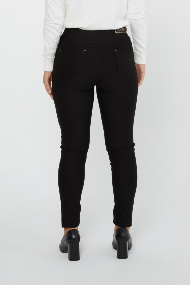 Pantaloni cu talie elastica negri - 3730 | KAZEE (Set de 4 42-44-46-48) - 5