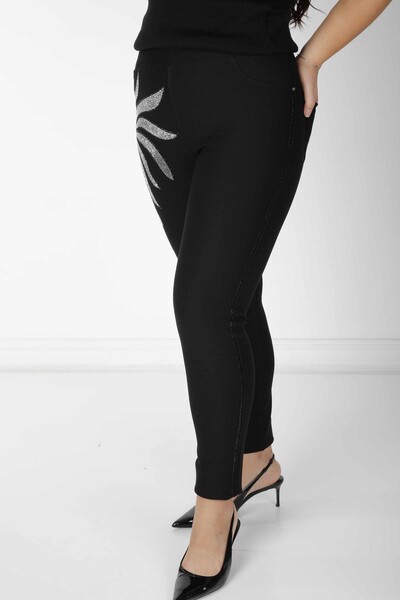 Pantaloni cu talie elastica negri - 3775 | KAZEE (Set de 4 42-44-46-48) - Thumbnail