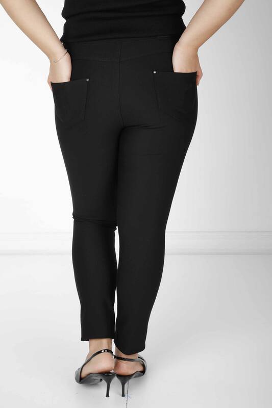 Pantaloni cu model negru - 3742 | KAZEE (Set de 4 42-44-46-48)