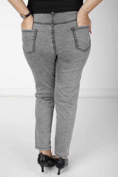 Pantaloni Pelle Dettagliati Grigi - 3671 | KAZEE (Set da 4 38-40-42-44) - 9