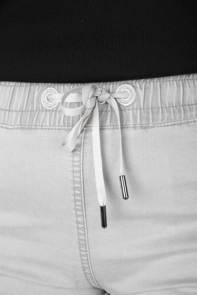 Pantaloni Pietra Ricamata Grigio Chiaro - 3502 | KAZEE (Set da 4 42-44-46-48) - Thumbnail (2)