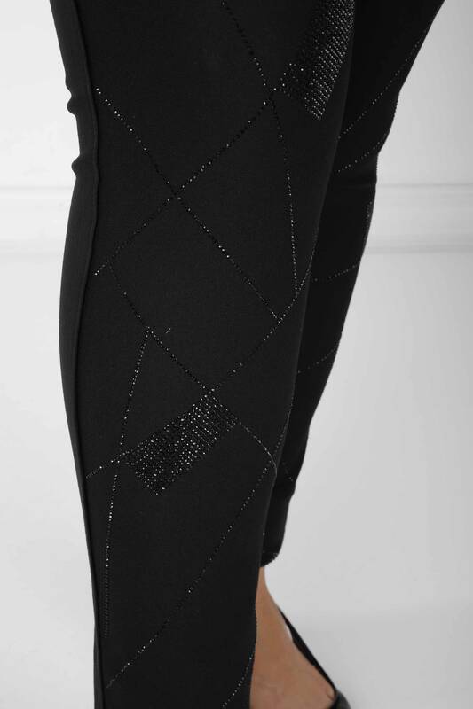 Trousers Patterned Black - 3742 | KAZEE (Set of 4 42-44-46-48)